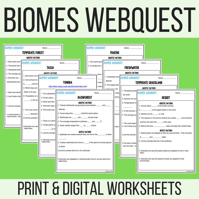 biomes webquest pdf answer key