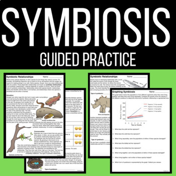 Symbiosis - Guided Reading Worksheet - PDF & Digital