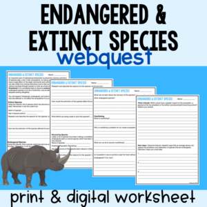 endangered species webquest