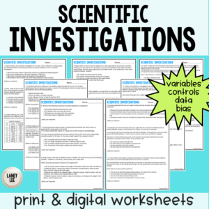 Scientific Investigations Worksheet