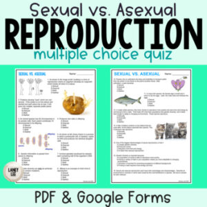 Sexual and Asexual Reproduction Quiz - PDF & Digital