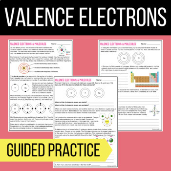 valence electrons worksheet