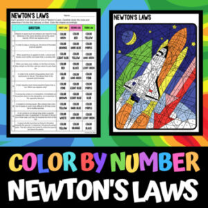 color by number newtons laws