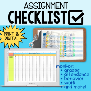 FREE ASSIGNMENT CHECKLIST PDF GOOGLE SHEETS TEMPLATE