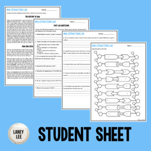 DNA Extraction Lab Printables