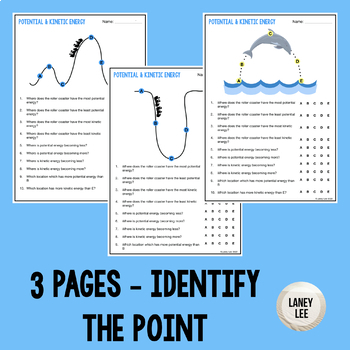Potential Energy and Kinetic Energy Roller Coaster worksheet