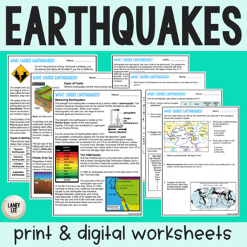 Earthquakes Guided Reading