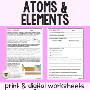 Atoms and Elements Guided Reading