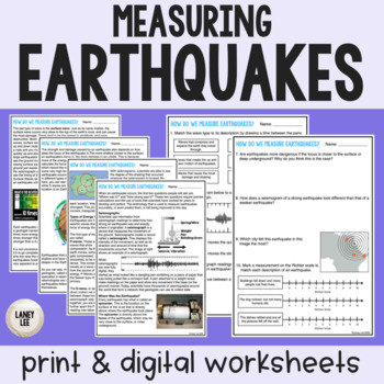 Measuring Earthquakes guided reading