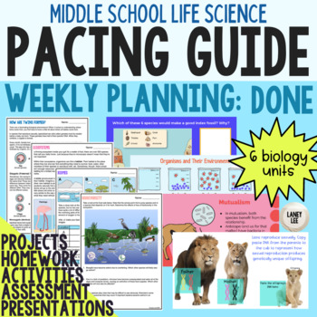 life science pacing guide