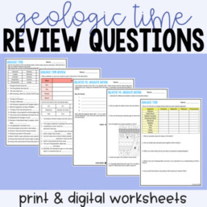 Geologic time scale questions