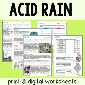 Acid Rain Guided Reading