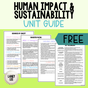 Human Impact and Sustainability Unit Guide