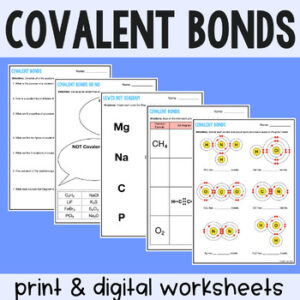 Covalent Bonds Practice Worksheet