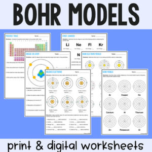 Bohr Models worksheets