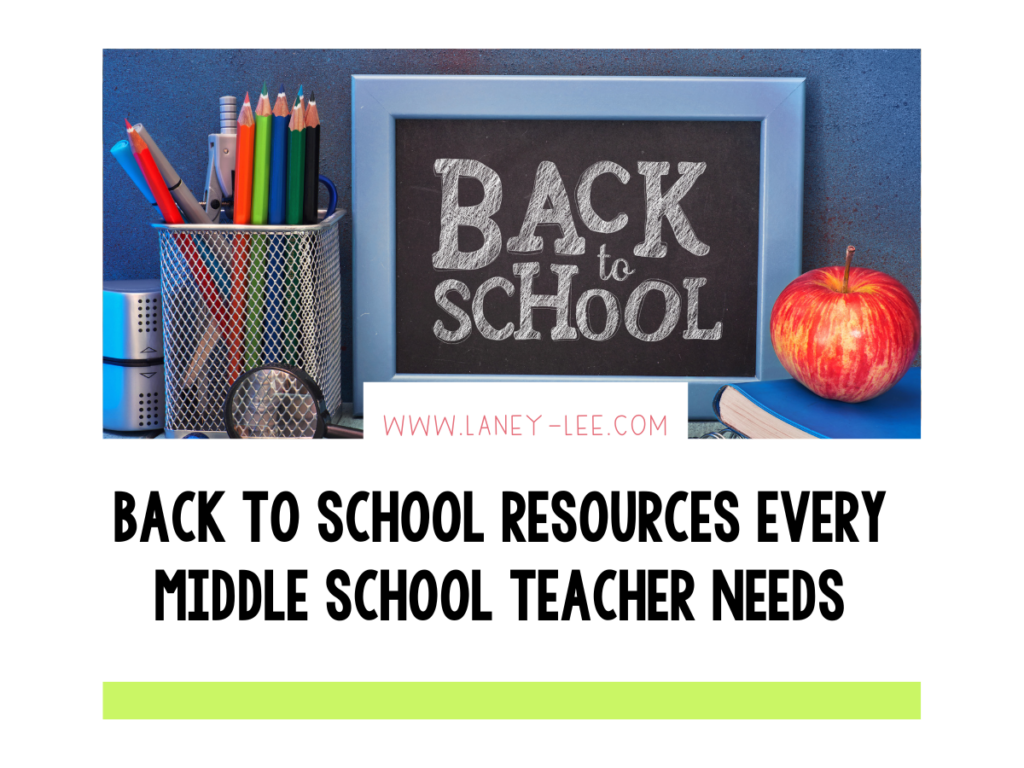 Back to school resources for middle school science teachers