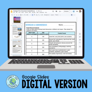 Geologic Time: Devonian to Carboniferous Worksheets