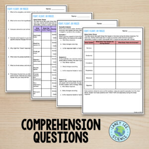 fight flight or freeze worksheets