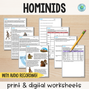 hominids reading