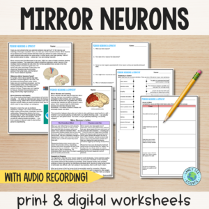 Mirror Neurons - Reading Comprehension Worksheets