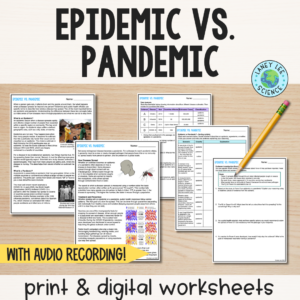 Epidemic vs. Pandemic worksheets