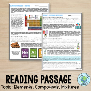 Elements Compounds Mixtures