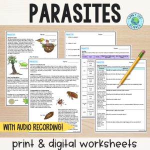 parasites worksheet