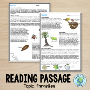parasites worksheet
