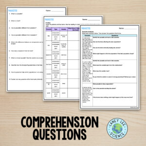 parasites worksheet