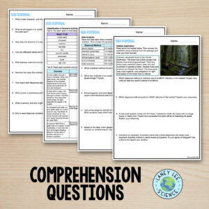 seed dispersal worksheets