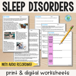 Sleep Disorders - Reading Comprehension Worksheets