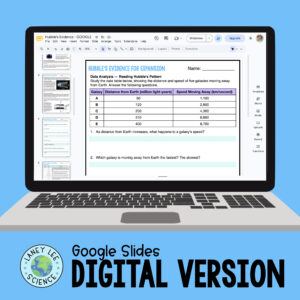 hubble's evidence of expansion worksheets