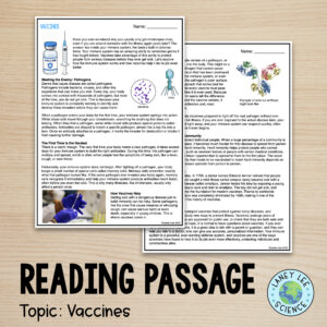 vaccines worksheets